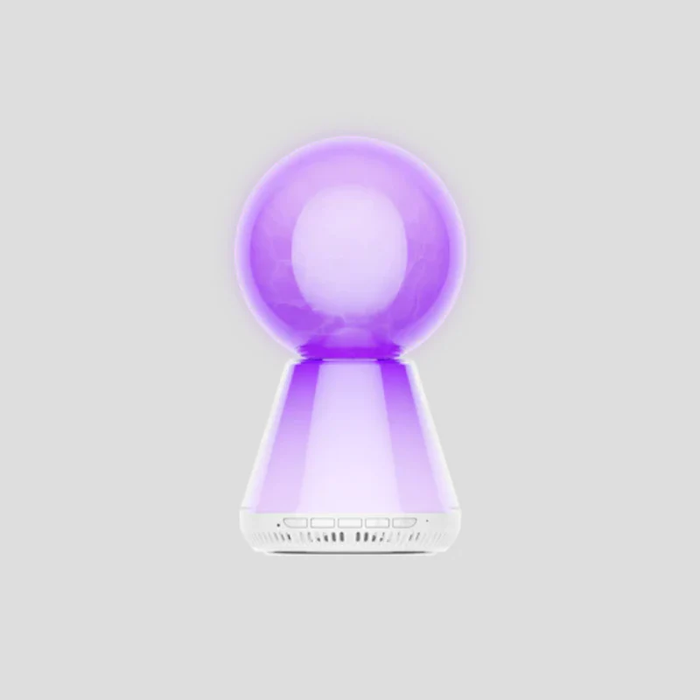 TRENDTECH: LED LIGHT UP MYSTIC BALL BLUETOOTH SPEAKER WITH WHITE NOISE - WHITE