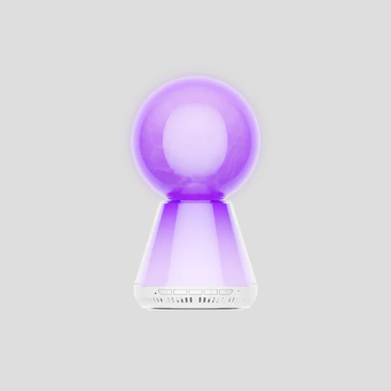 TRENDTECH: LED LIGHT UP MYSTIC BALL BLUETOOTH SPEAKER WITH WHITE NOISE - WHITE