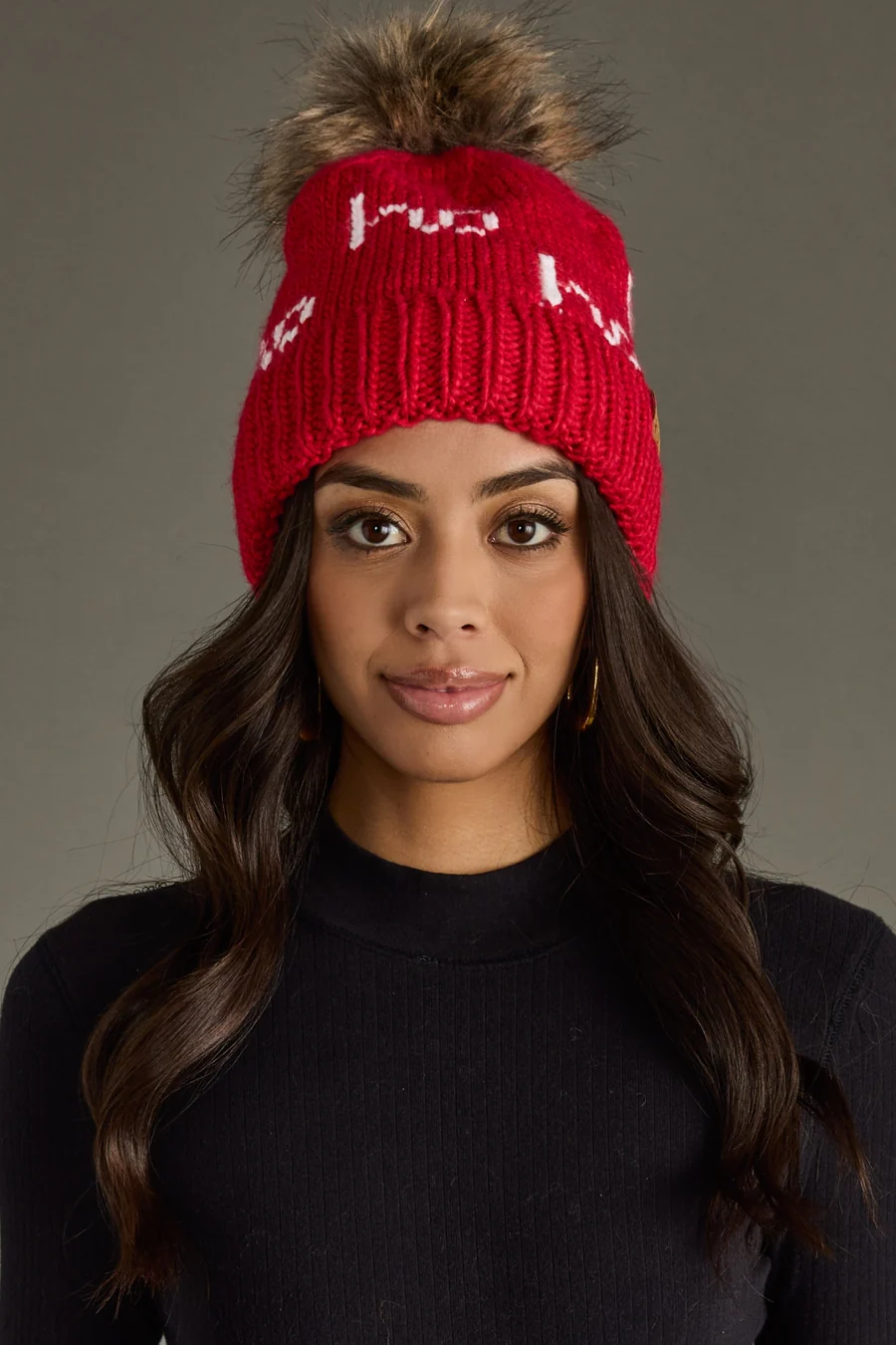 PANACHE: HO HO HO POM HAT - RED