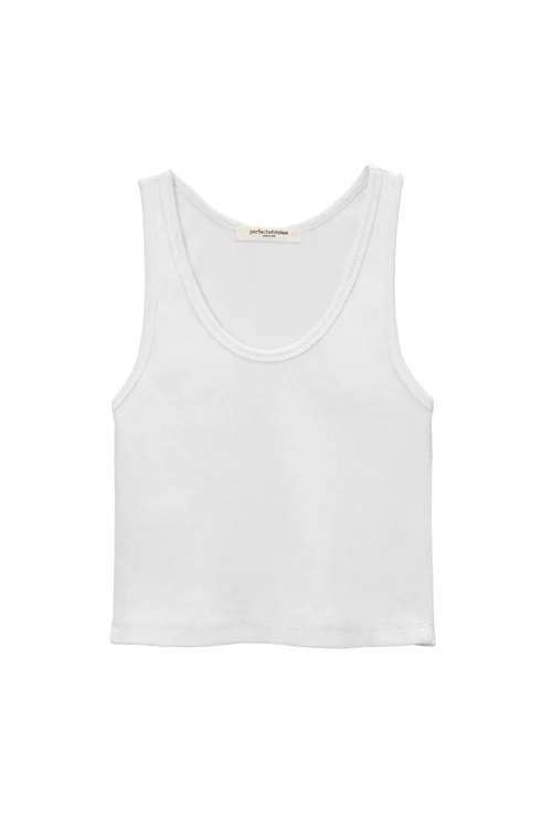 PERFECTWHITETEE: DEBBIE BLONDIE TANK... BUT LONGER - WHITE