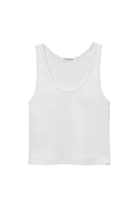 PERFECTWHITETEE: DEBBIE BLONDIE TANK... BUT LONGER - WHITE