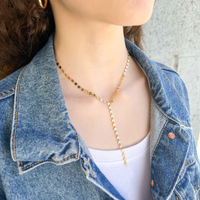 GOLD SEQUIN WATER RESISTANT NECKLACE
