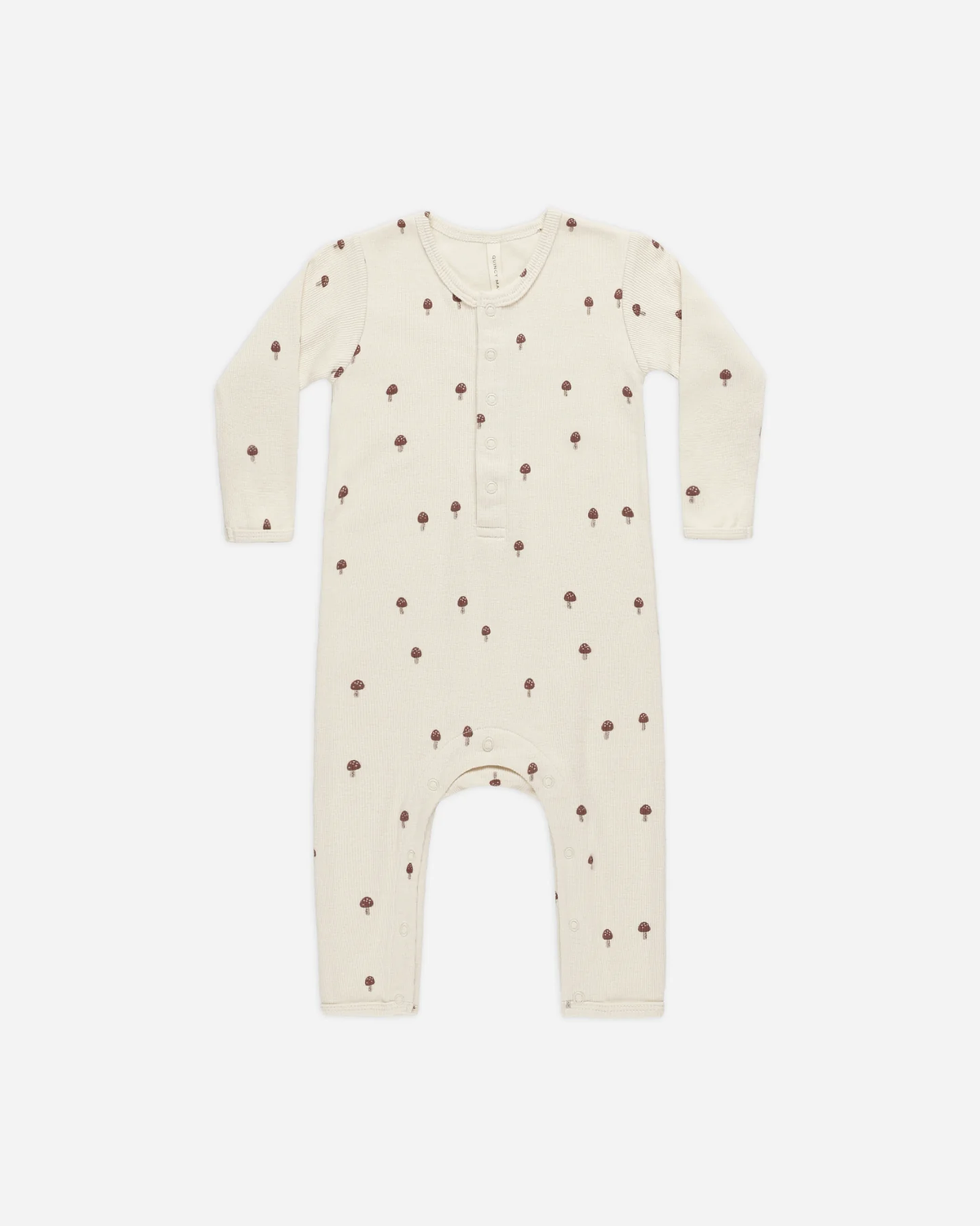 QUINCY MAE: RIBBED BABY JUMPSUIT || MUSHROOMS