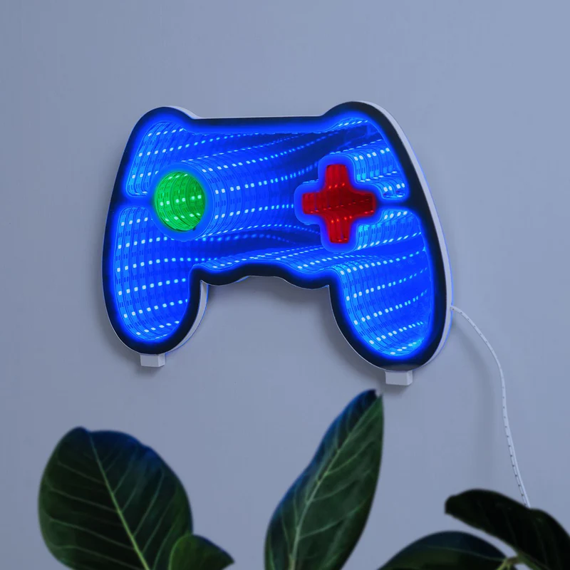 TRENDTECH: NEON ART INFINITY LIGHTS WALL & DESK SIGN - GAMER