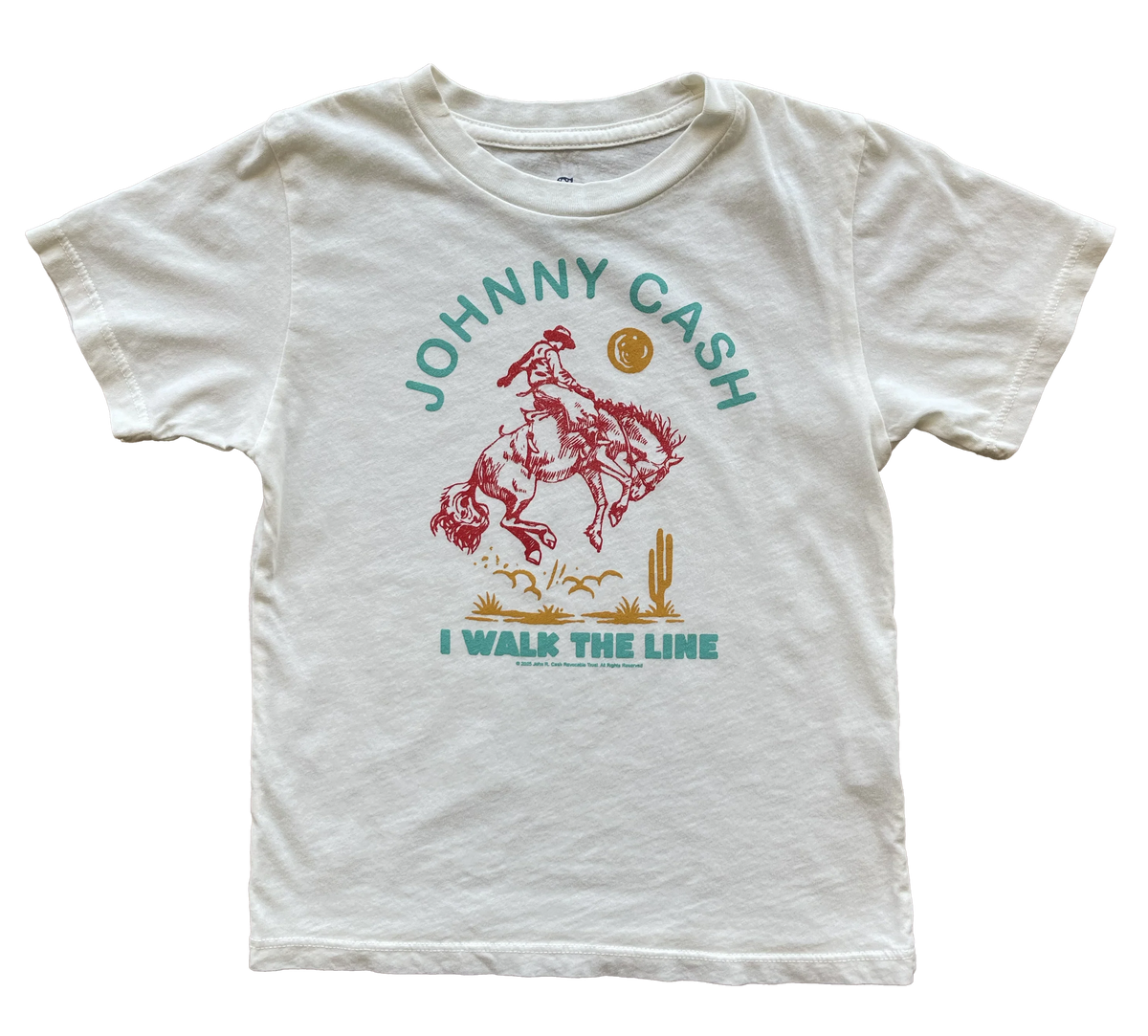 ROWDY SPROUT: JOHNNY CASH I WALK THE LINE TEE - VINTAGE WHITE