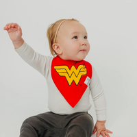 COPPER PEARL: WONDER WOMAN BABY BANDANA BIBS (2-PK)