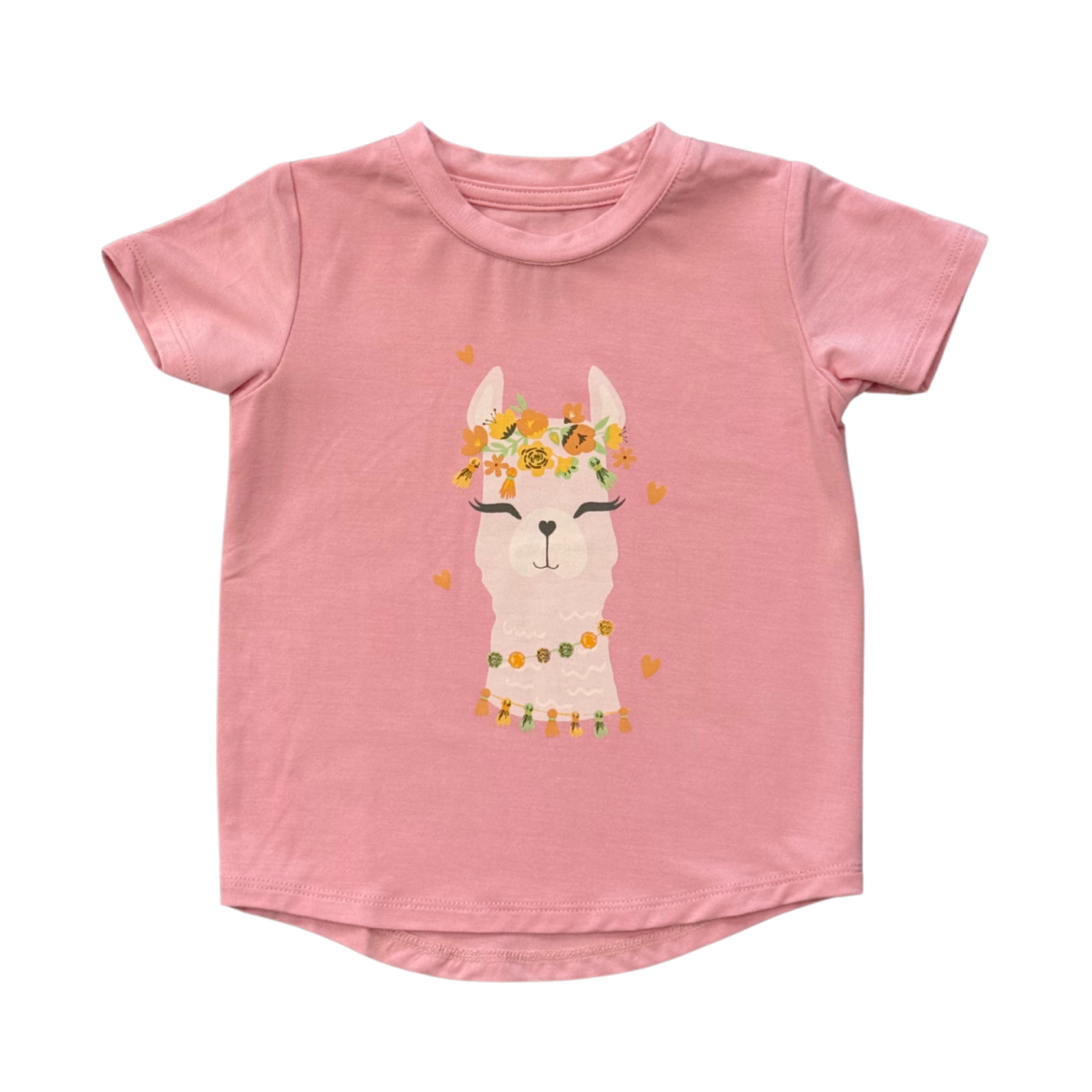 BABYSPROUTS: GIRL'S SHORT SLEEVE TEE AND SKORT LLAMA SET