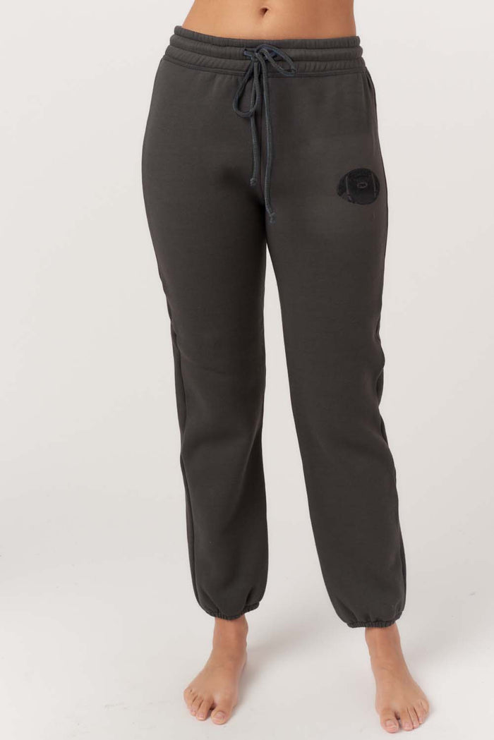 PROJECT SOCIAL T: FLOCKED FOOTBALL SWEATPANT -  WASHED BLACK