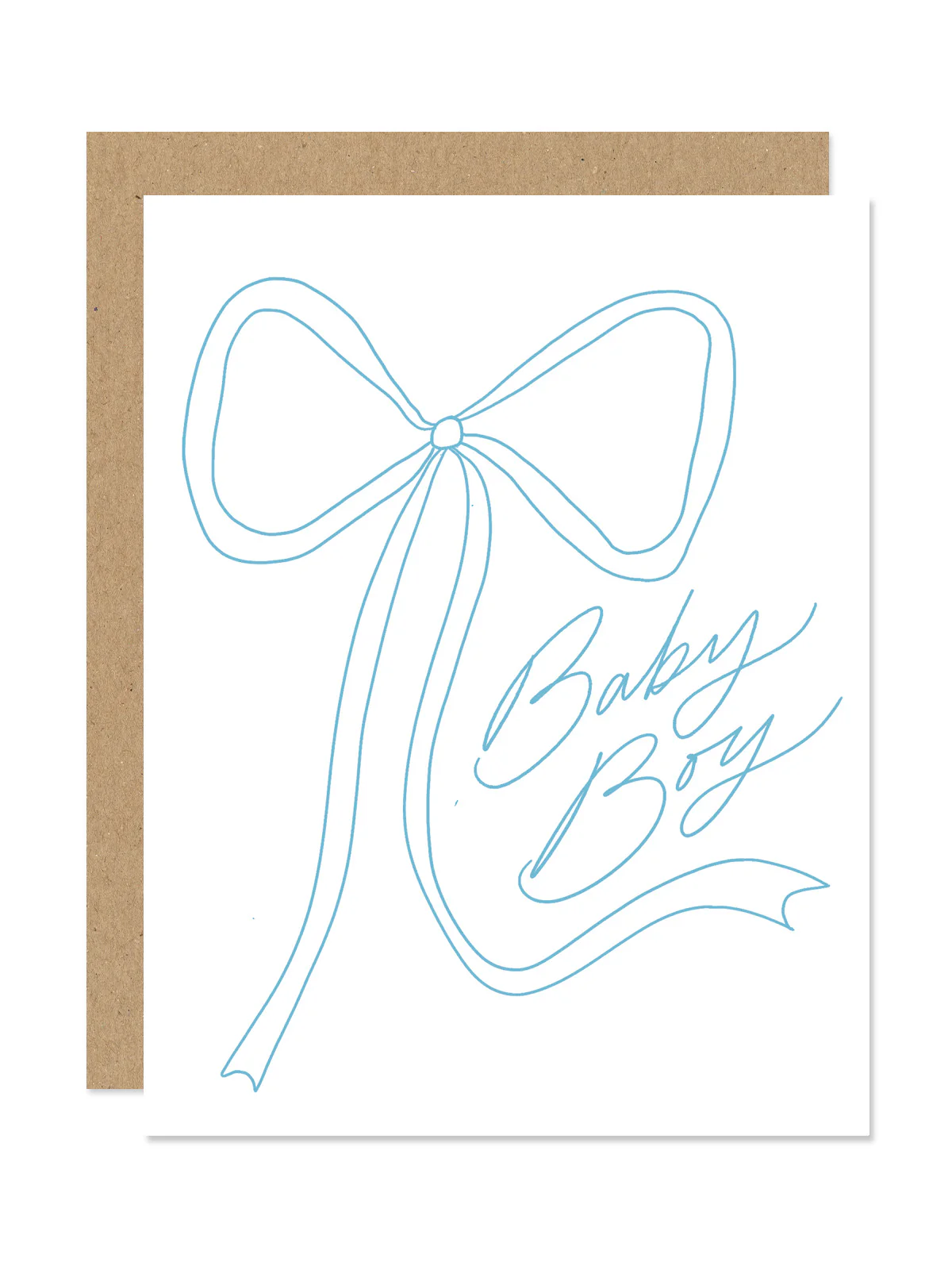 MADDON PAPER CO: BLUE BABY BOY BOW CARD