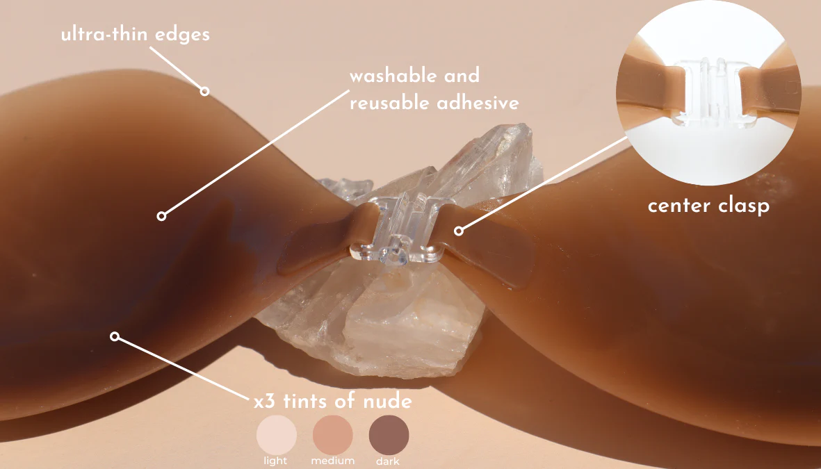 BOOB-EEZ: SEAMLESS STICK-ON BRA - MEDIUM TINT