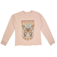 TINY WHALES: KIND VIBES OVERSIZED LONG SLEEVE TEE - FADED PINK