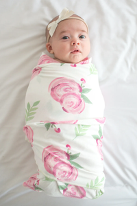 COPPER PEARL: GRACE KNIT SWADDLE BLANKET