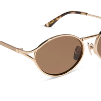 DIFF EYEWEAR: LIMONCELLO - GOLD + BROWN