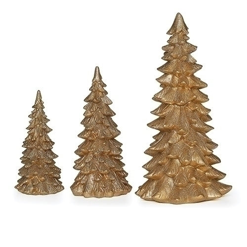 3PC SET GOLD TREE WITH GOLD GLITTER