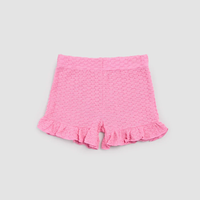 MILES THE LABEL: MAGENTA RUFFLED SLEEVELESS TOP AND BOTTOM SET - PINK