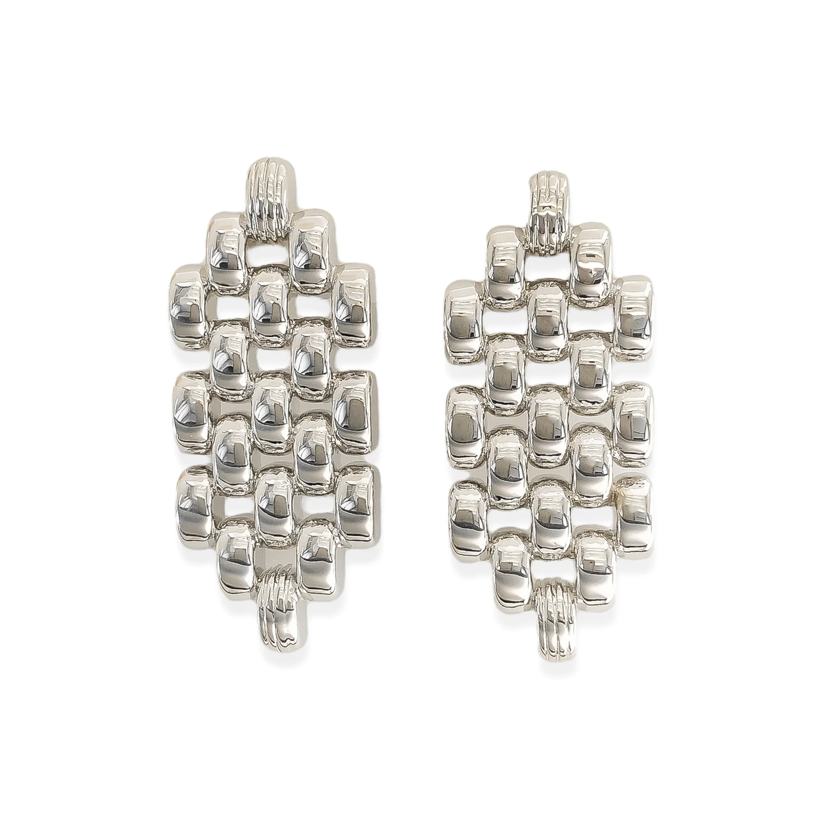 BRICK PATTERN DROP EARRINGS
