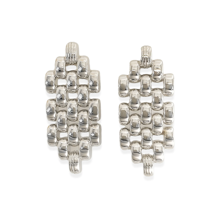BRICK PATTERN DROP EARRINGS