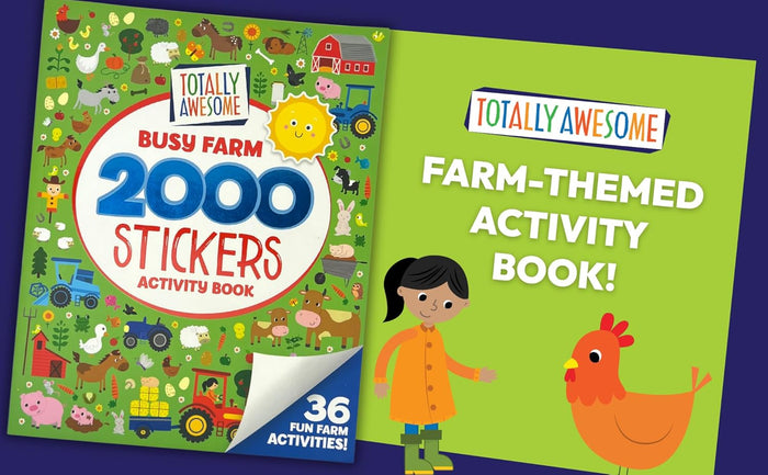 TOTALLY AWESOME 2000 STICKERS BUSY FARM ACTIVITY BOOK