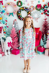 MILA & ROSE: CHRISTMAS CHEER LONG SLEEVE POCKET TWIRL DRESS
