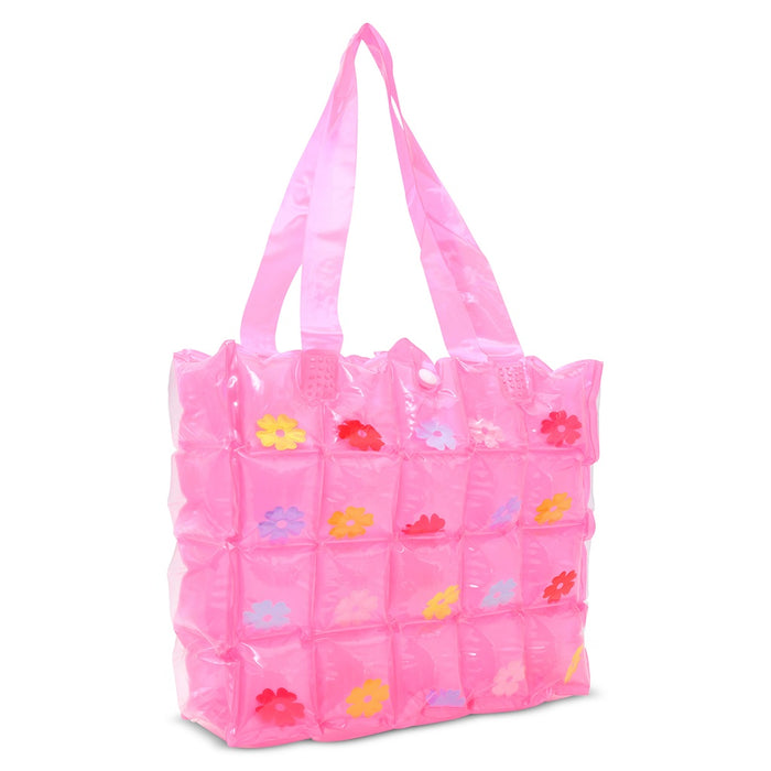 ISCREAM: PINK BUBBLE TOTE BAG WITH PUMP