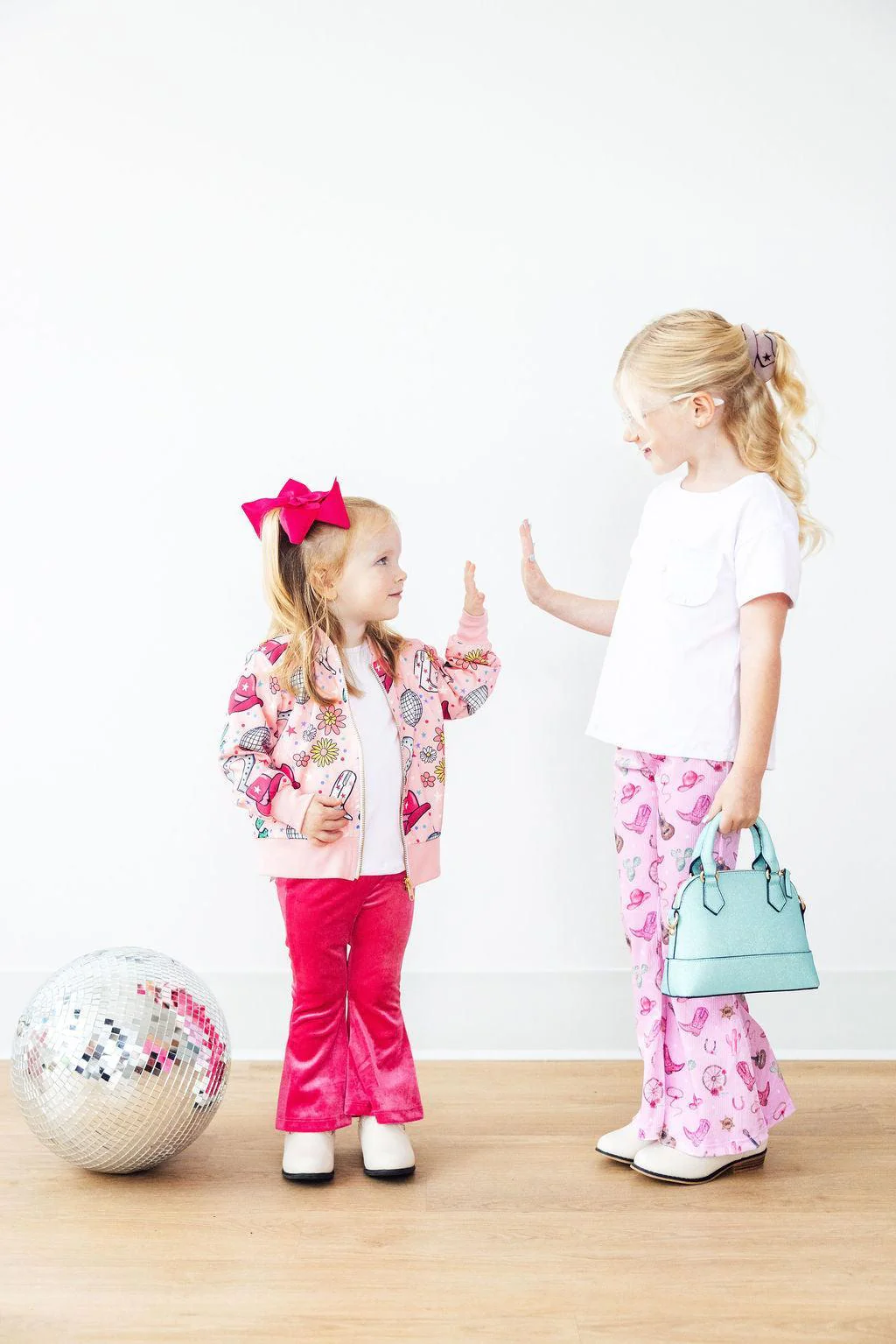 MILA & ROSE: BOOT SCOOTIN' RIBBED VELVET BELLS