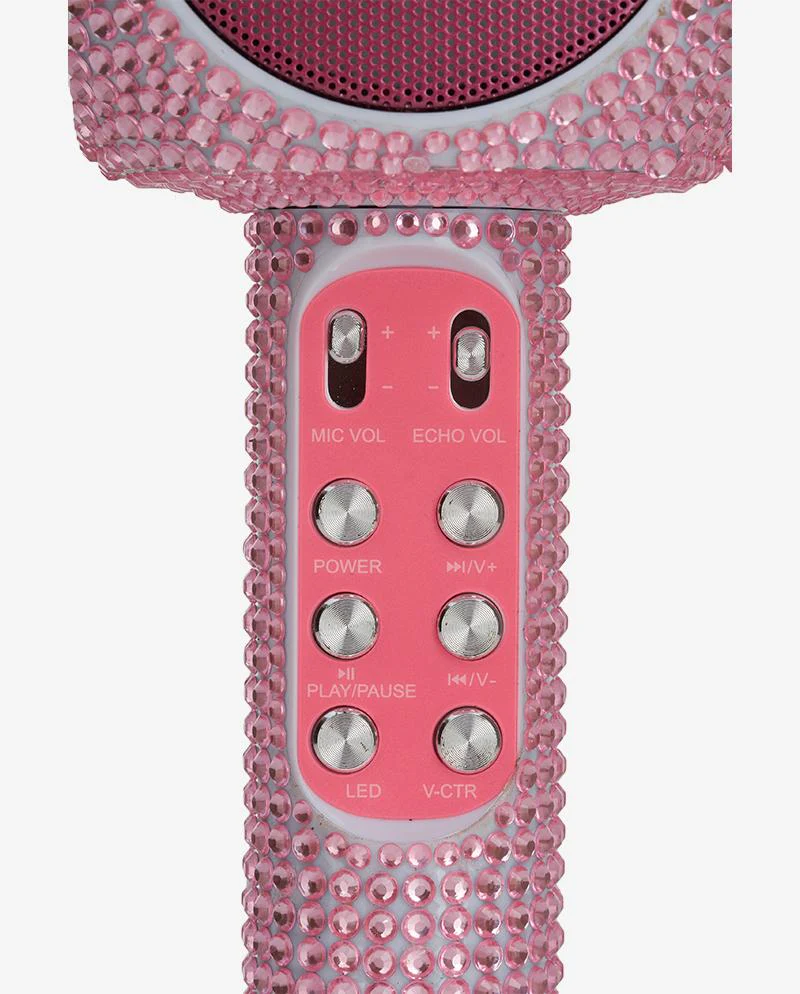 TRENDTECH: KARAOKE MICROPHONE & BLUETOOTH SPEAKER - PINK BLING