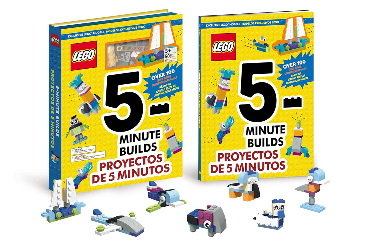 LEGO® BOOKS: 5-MINUTE BUILDS SET WITH 100+ QUICK MODEL BUILD IDEAS