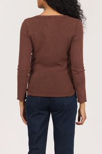 DEAR JOHN: EDIE LONG SLEEVE TEE WASHED CAPPUCCINO