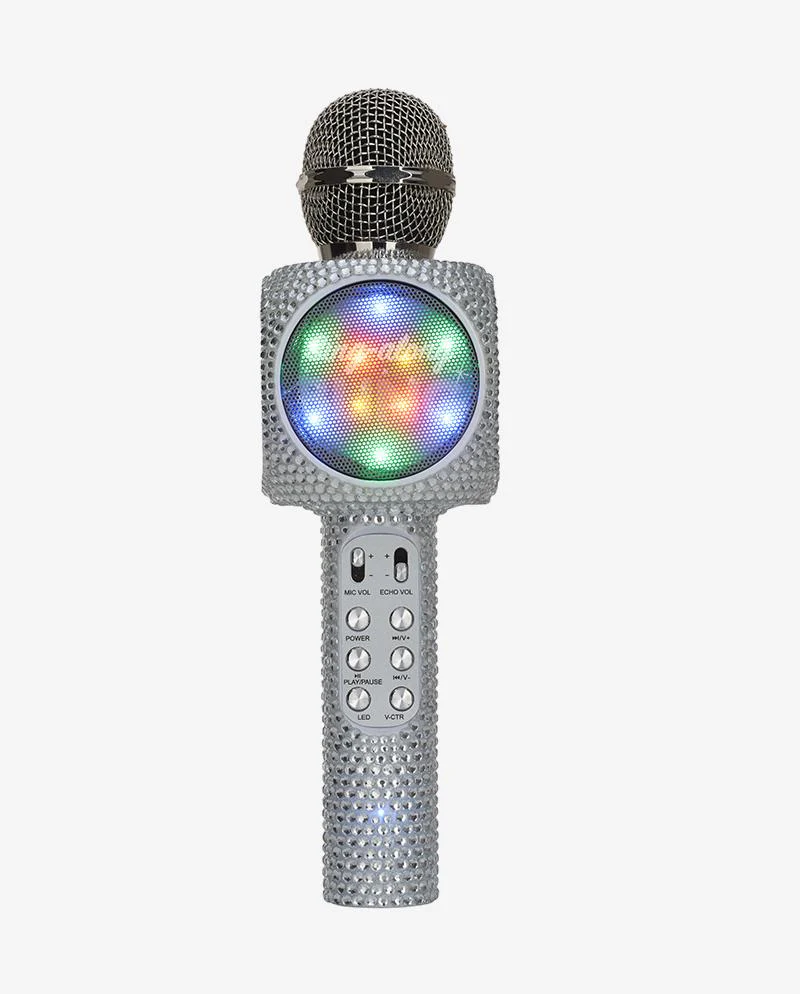 TRENDTECH: KARAOKE MICROPHONE & BLUETOOTH SPEAKER - SILVER BLING