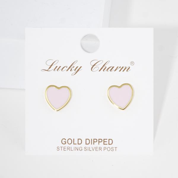 ENAMEL HEART SHAPED EARRING