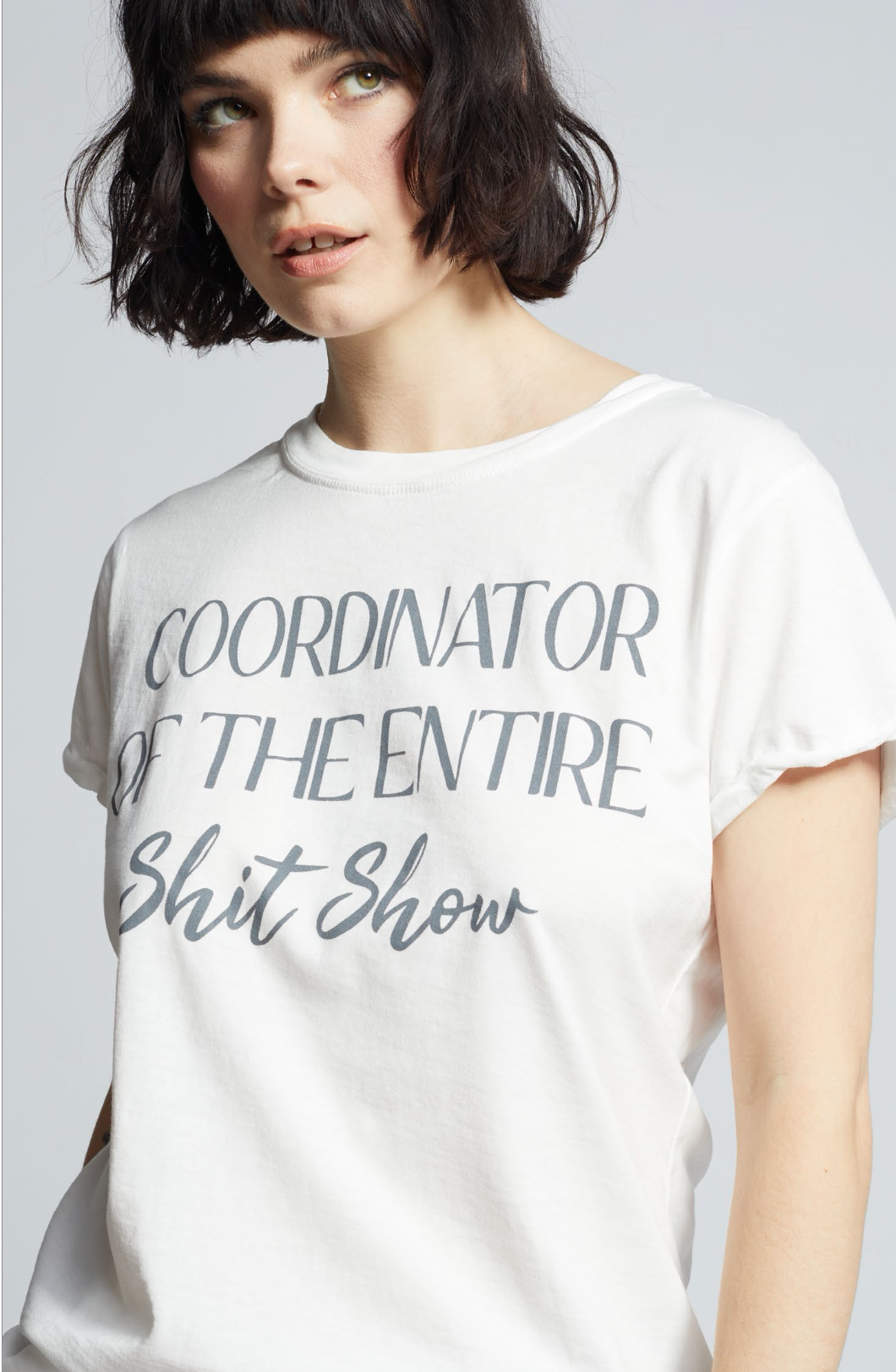 RECYCLED KARMA: COORDINATOR OF THE SHOW SS TEE - WHITE