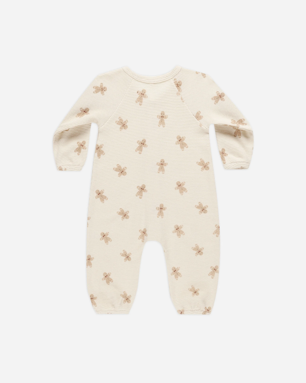 QUINCY MAE: WAFFLE LONG SLEEVE JUMPSUIT || GINGERBREAD