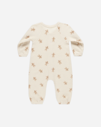 QUINCY MAE: WAFFLE LONG SLEEVE JUMPSUIT || GINGERBREAD