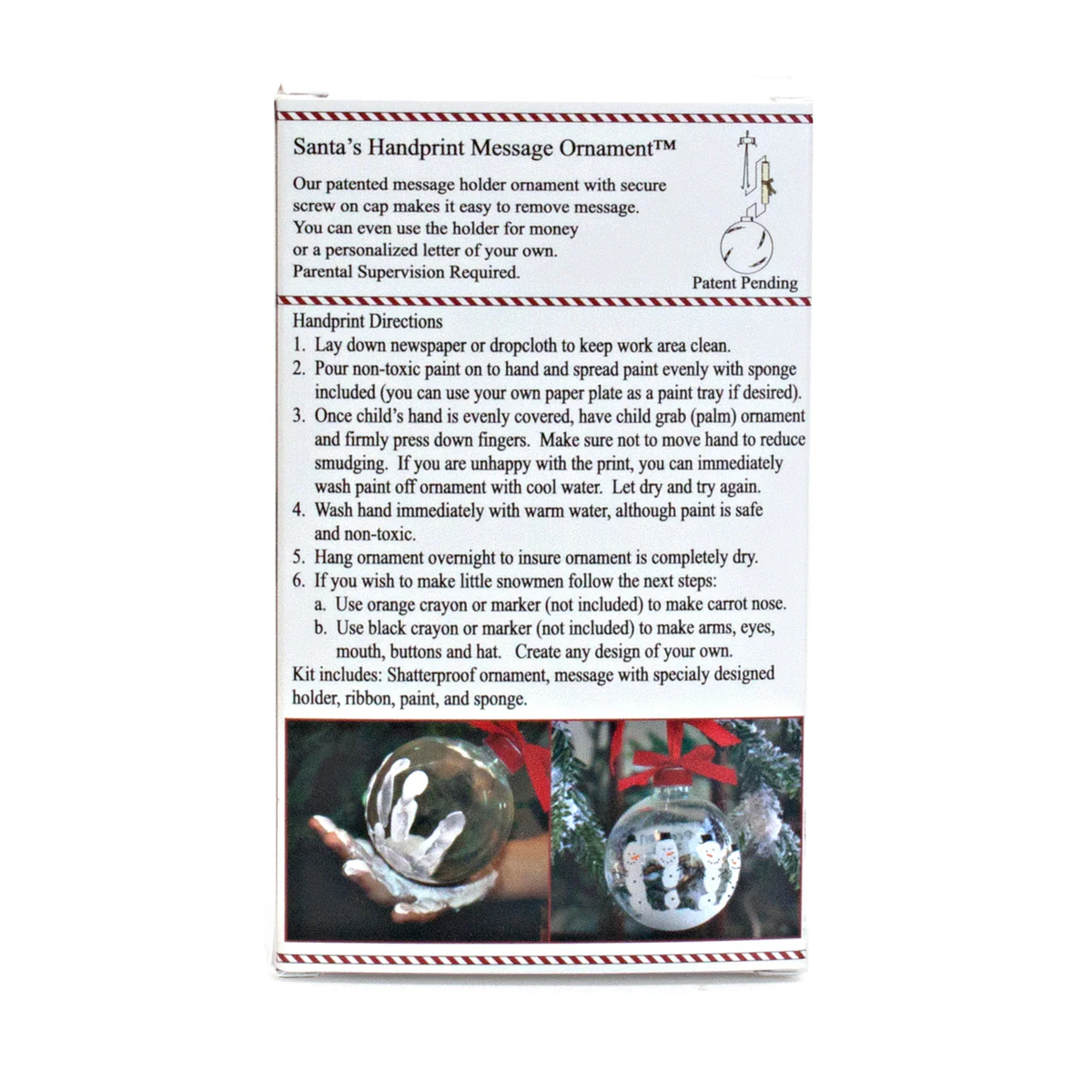 CHILD TO CHERISH: SANTA'S MESSAGE HANDPRINT ORNAMENT KIT