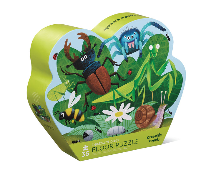 CROCODILE CREEK: 36-PIECE SHAPED BOX PUZZLE - BACKYARD BUGS