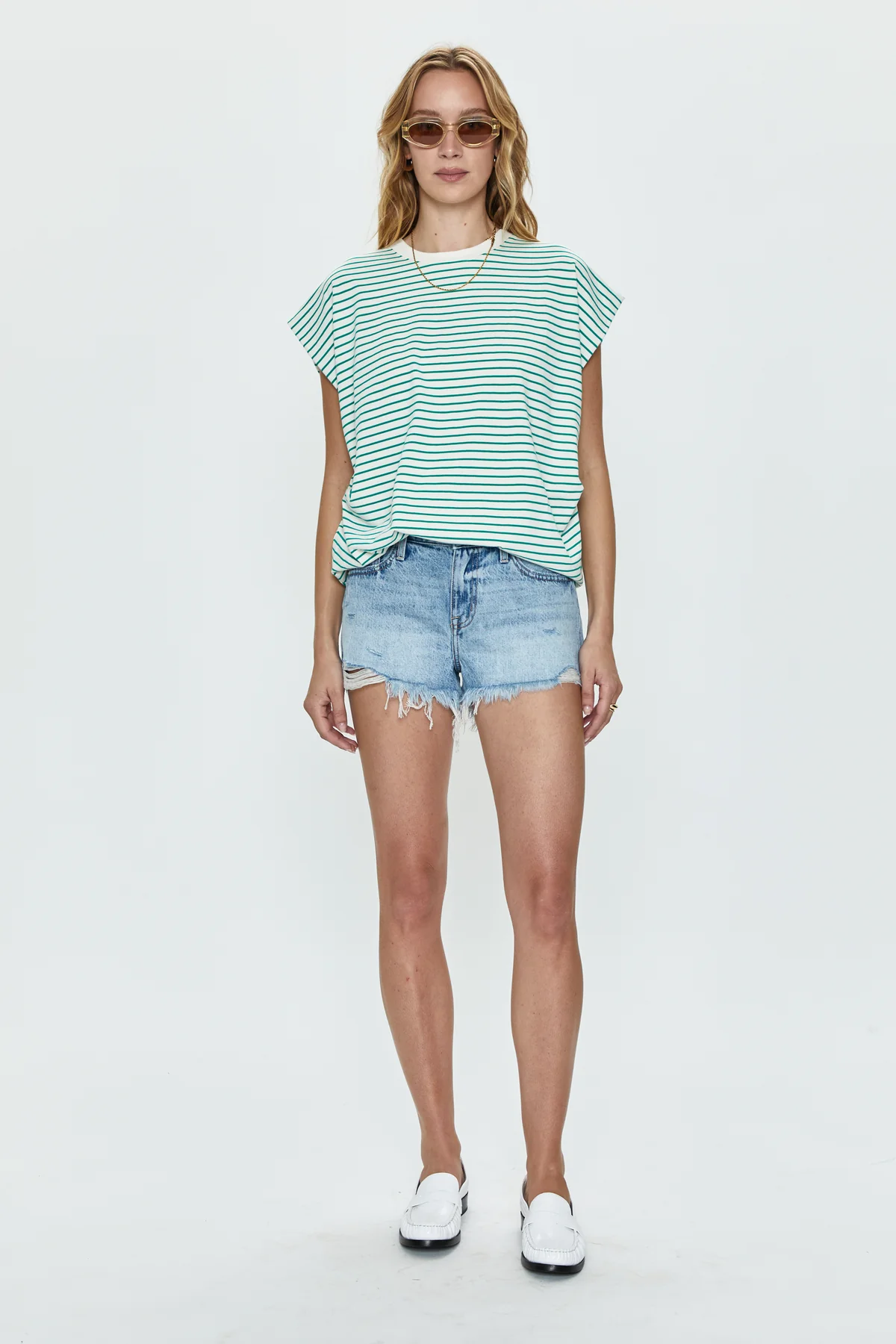 PISTOLA: GIGI LOW RISE SHORT - VIVID DISTRESSED