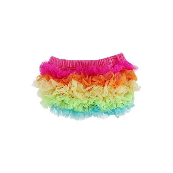 MILA & ROSE: NEON RAINBOW RUFFLE BUM BLOOMER