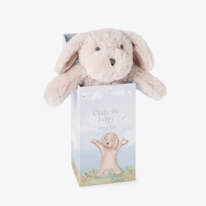 ELEGANT BABY: CHASE THE PUPPY SNUGGLER PLUSH SECURITY BLANKET WITH GIFT BOX
