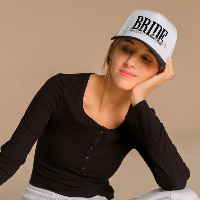 BRIDE NEEDS A MARGARITA HAT - BLACK//WHITE