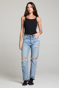 SALTWATER LUXE: TANK BODYSUIT - BLACK