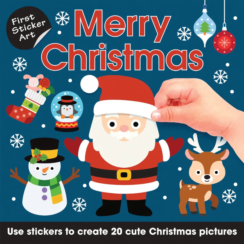 FIRST STICKER ART: MERRY CHRISTMAS COLOR BY STICKER BOOK