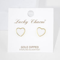 ENAMEL HEART SHAPED EARRING