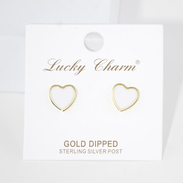 ENAMEL HEART SHAPED EARRING