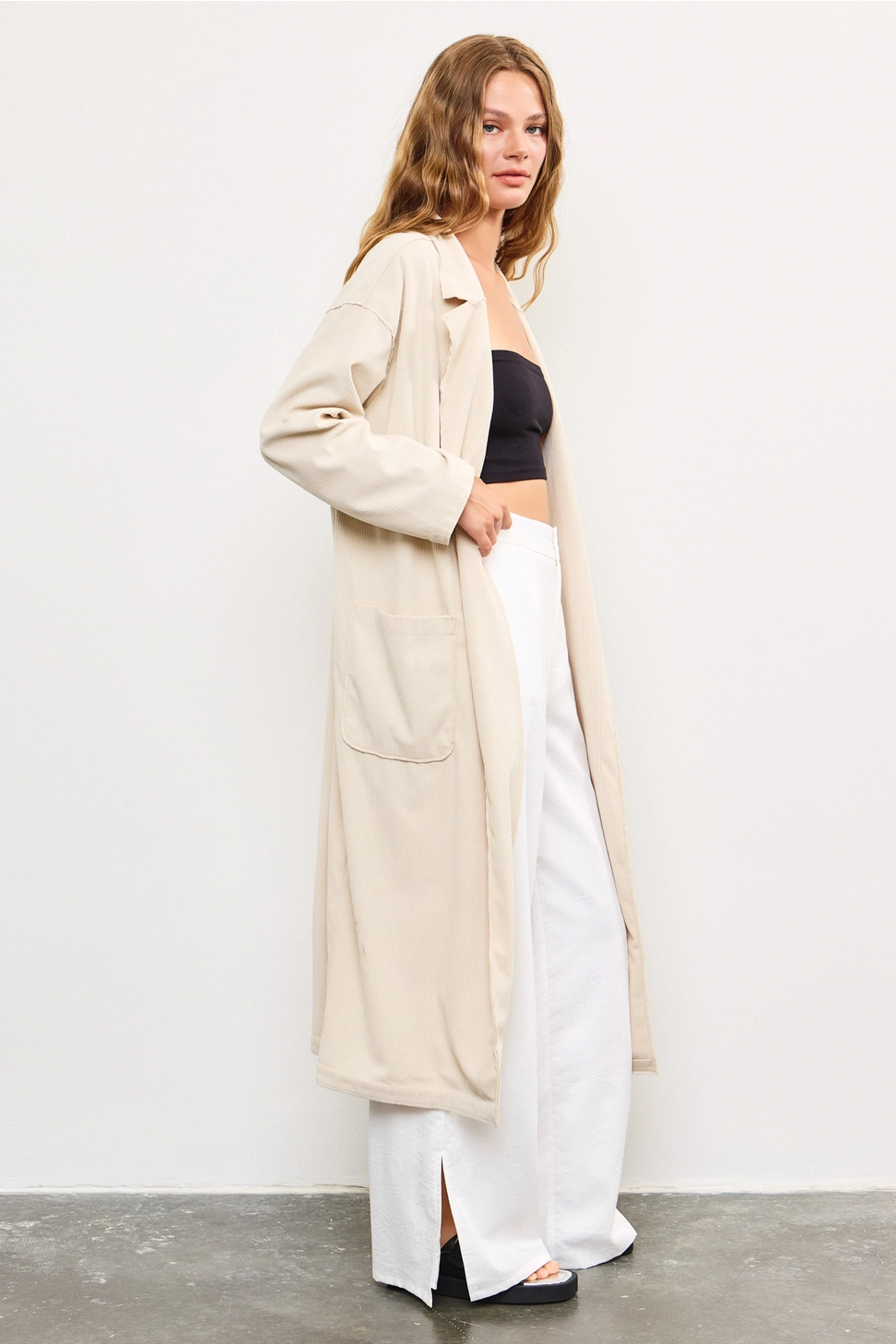 LONG CARDIGAN - ECRU