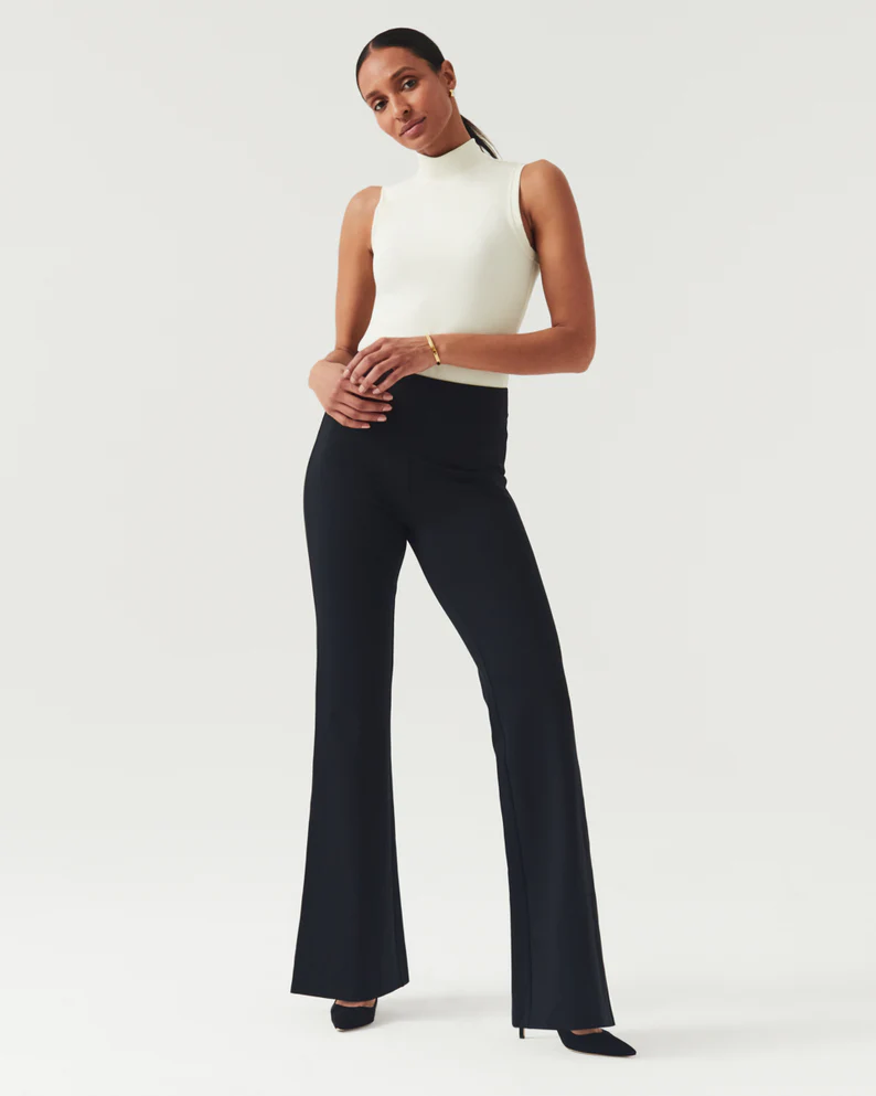 SPANX: THE PERFECT PANT, SPLIT HEM - CLASSIC BLACK