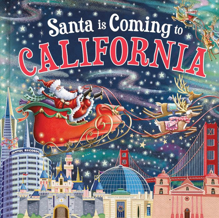 SANTA IS COMING TO CALIFORNIA HARDCOVER BOOK