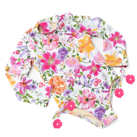 SHADE CRITTERS: SUMMER GARDENS LONG SLEEVE 1PC SWIMSUIT