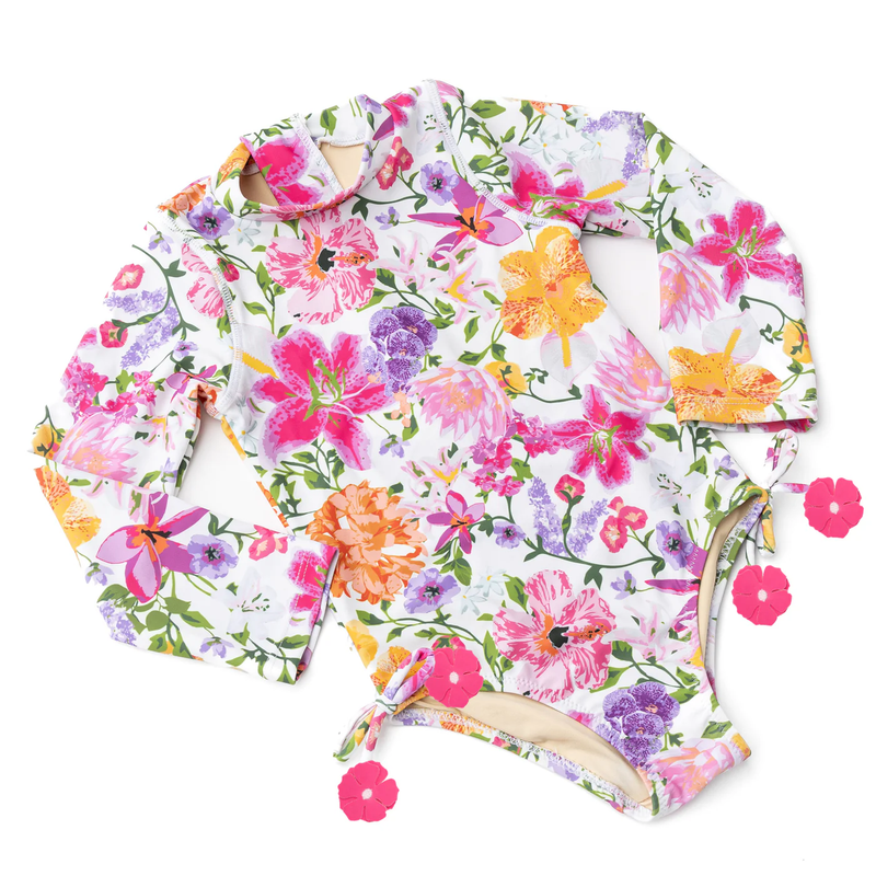 SHADE CRITTERS: SUMMER GARDENS LONG SLEEVE 1PC SWIMSUIT