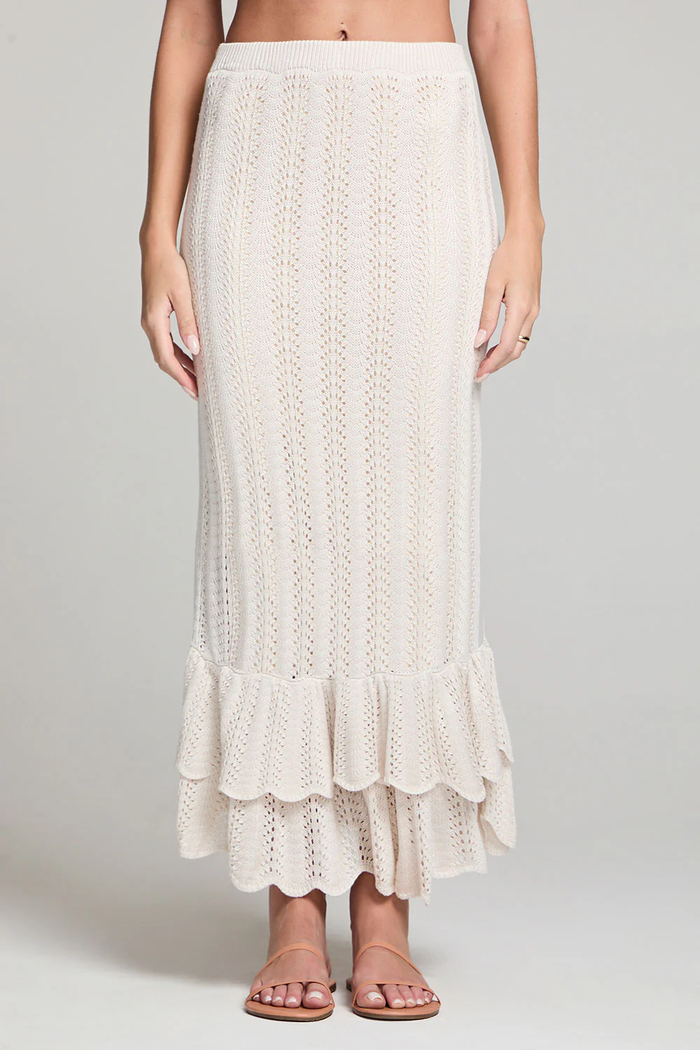 SALTWATER LUXE: RAINER MIDI SKIRT - NATURAL