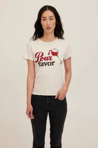 PROJECT SOCIAL T: POUR FAVOR TEE - VINTAGE WHITE